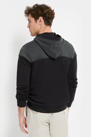 Sweater met Capuchon - Donkergrijs en Zwart