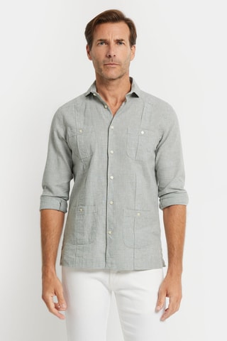 Linnen Overhemd - Groen