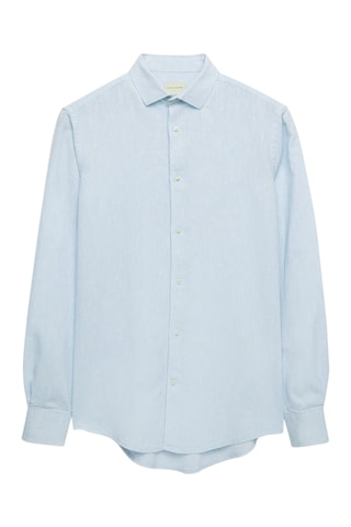 Linnen Overhemd Regular - Hemelsblauw