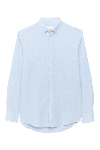 Linnen Overhemd Regular - Hemelsblauw