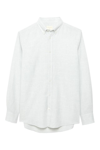 Linnen Overhemd Regular - Lichtgroen