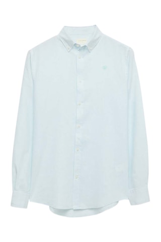 Linnen Overhemd Regular - Zeegroen