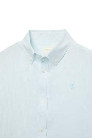 Linnen Overhemd Regular - Zeegroen