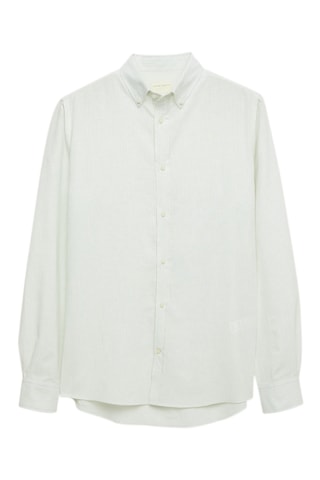 Linnen Overhemd Regular - Lichtgroen