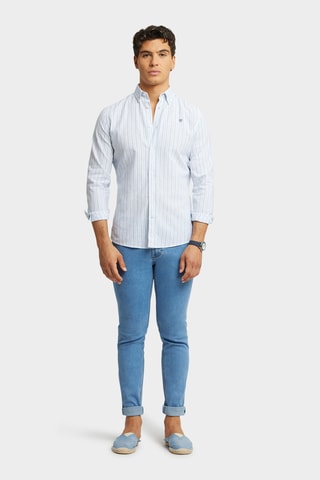 Linnen Overhemd Regular - Hemelsblauw