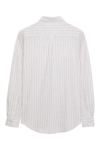 Linnen Overhemd Regular - Koraalrood