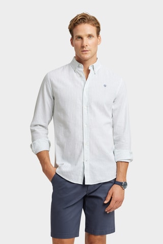 Linnen Overhemd Regular - Lichtgroen