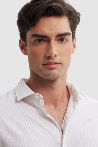 Linnen Overhemd Regular - Beige