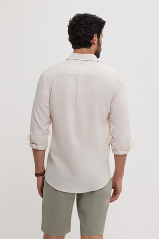 Linnen Overhemd Regular - Geel