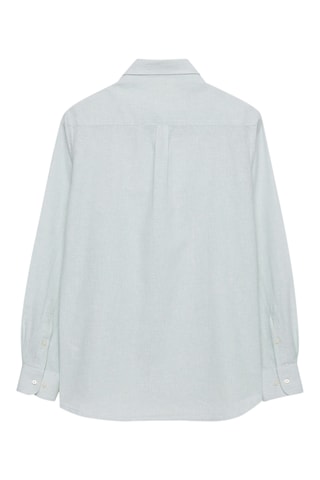 Linnen Overhemd Regular - Zeegroen