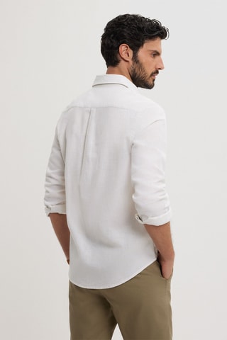 Linnen Overhemd Regular - Geel