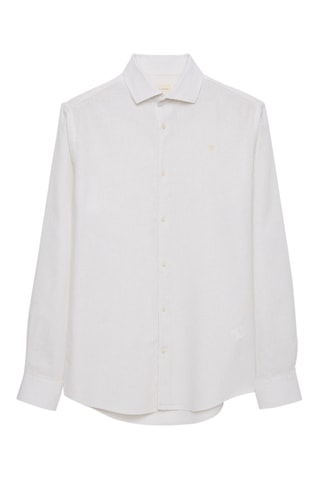 Linnen Overhemd Regular - Geel