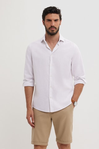 Linnen Overhemd Regular - Beige