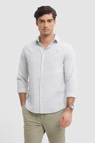 Linnen Overhemd Regular - Grijs