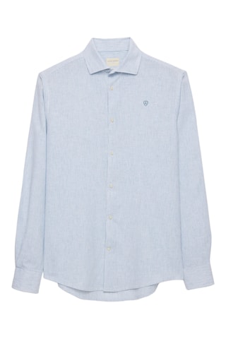 Linnen Overhemd Regular - Lichtblauw