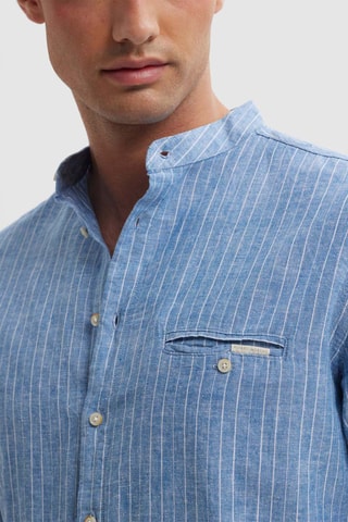 Linnen Overhemd Regular - Hemelsblauw
