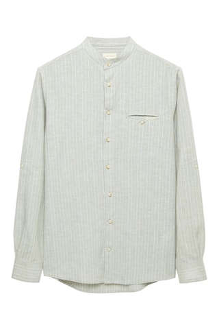 Linnen Overhemd Regular - Zeegroen