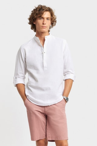 Linnen Overhemd Regular - Roze
