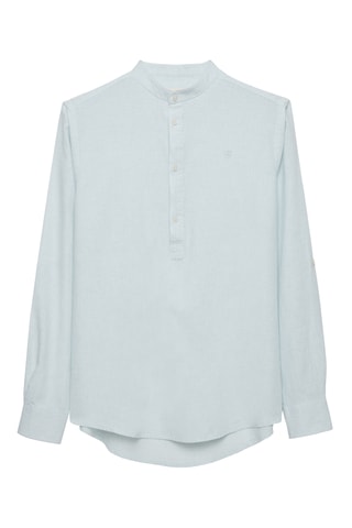 Linnen Overhemd Regular - Lichtgroen