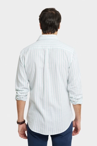 Linnen Overhemd Regular - Zeegroen