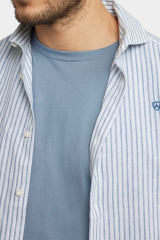 Linnen Overhemd Regular - Indigoblauw