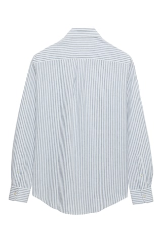 Linnen Overhemd Regular - Indigoblauw