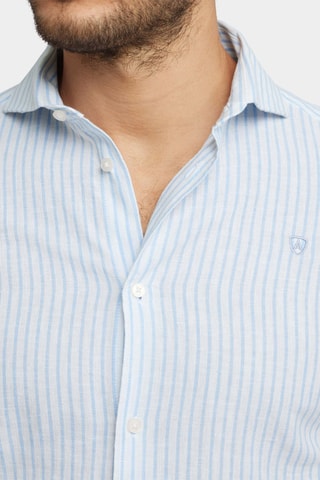 Linnen Overhemd Regular - Hemelsblauw