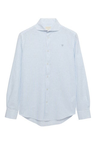 Linnen Overhemd Regular - Hemelsblauw