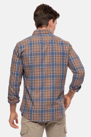 Overhemd Regular Fit - Bruin