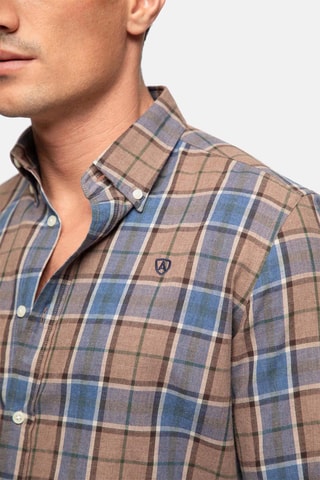 Overhemd Regular Fit - Bruin