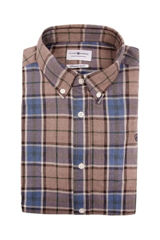 Overhemd Regular Fit - Bruin