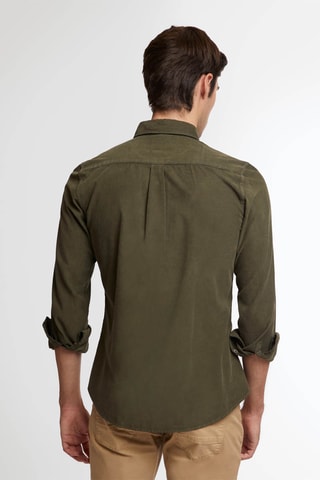 Velours Overhemd Regular Fit - Kaki