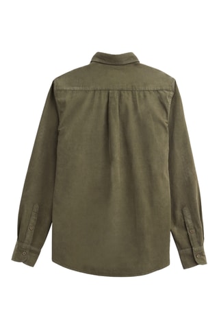 Velours Overhemd Regular Fit - Kaki