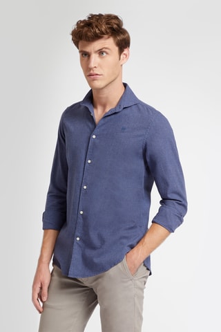 Overhemd Regular Fit - Marineblauw