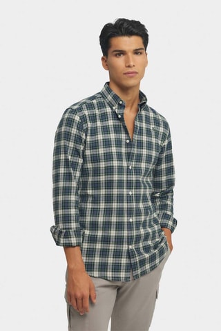 Overhemd Regular Fit - Donkergroen