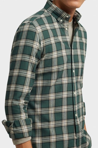 Overhemd Regular Fit - Donkergroen