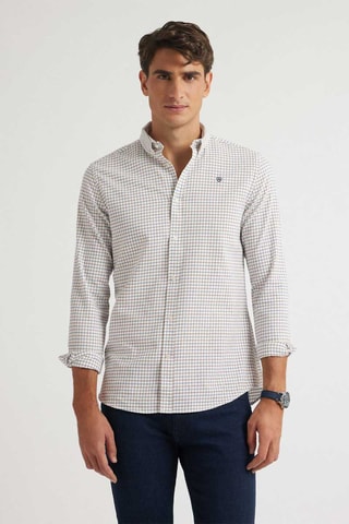 Overhemd Regular Fit - Bruin