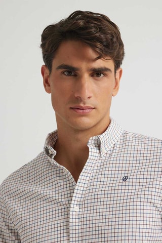 Overhemd Regular Fit - Bruin