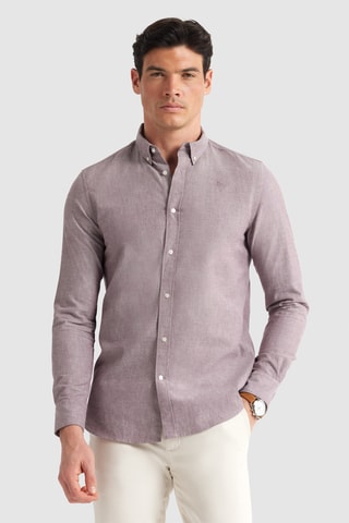 Overhemd Regular Fit - Bordeauxrood