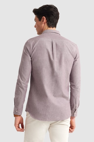 Overhemd Regular Fit - Bordeauxrood
