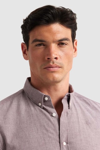 Overhemd Regular Fit - Bordeauxrood