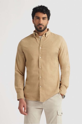 Overhemd Regular Fit - Camel