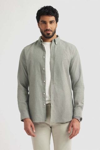 Overhemd Regular Fit - Kaki