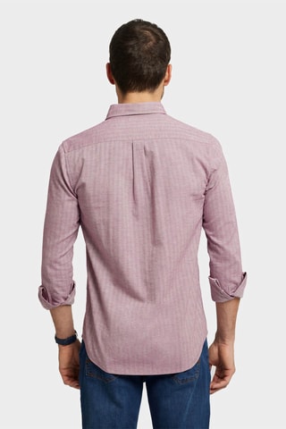 Overhemd Regular Fit - Bordeauxrood