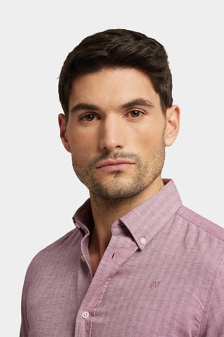 Overhemd Regular Fit - Bordeauxrood