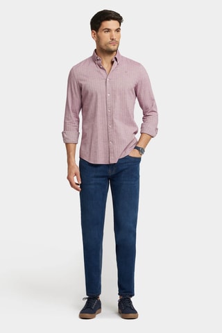 Overhemd Regular Fit - Bordeauxrood