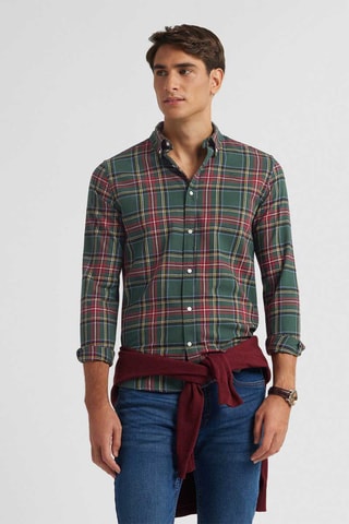 Overhemd Regular Fit - Donkergroen