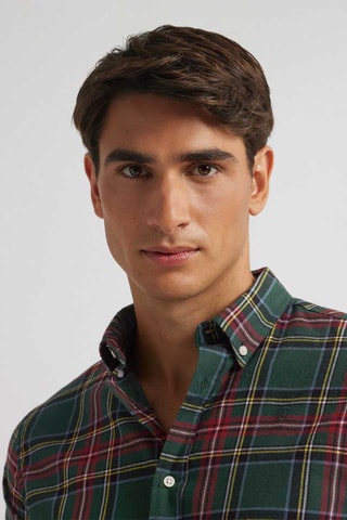 Overhemd Regular Fit - Donkergroen