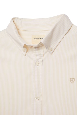 Biologisch Katoenen Overhemd Regular Fit - Geel en Wit