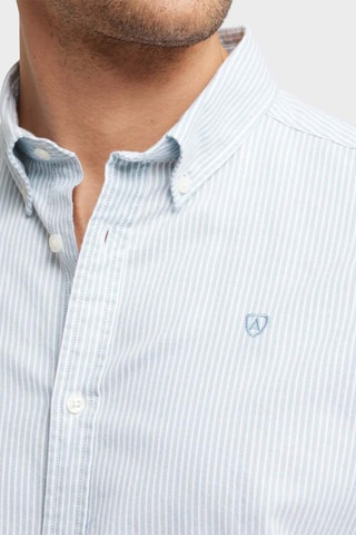 Biologisch Katoenen Overhemd Regular Fit - Hemelsblauw en Wit